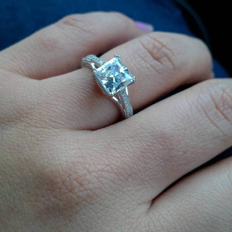 Model Wearing Art Deco Ring