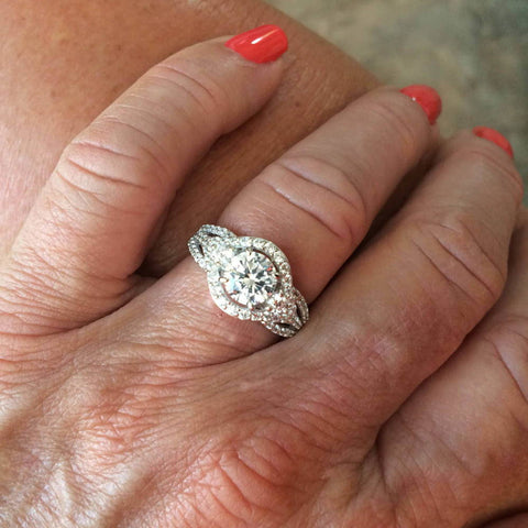 Image Contain: Model Wearing 3-Stone Ring