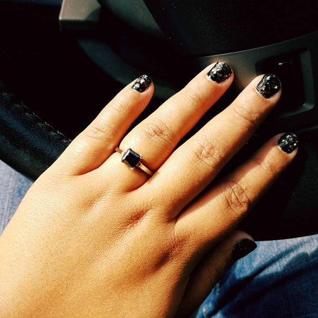 Image Contain: Model Wearing Solitaire Ring