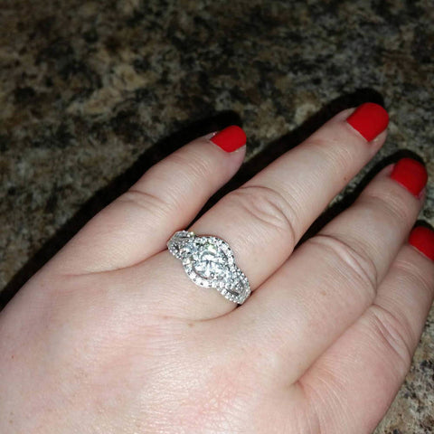Image Contain: Model Wearing 3-Stone Ring