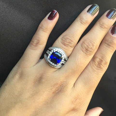 Image Contain: Model Wearing Curved Half Eternity Ring, Halo Ring