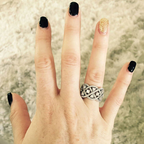 Image Contain: Model Wearing Woven Ring