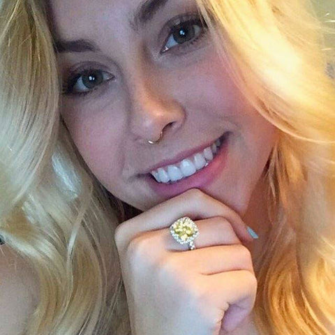 Image Contain: Model Wearing Halo Ring