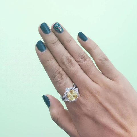 Image Contain: Model Wearing Halo Split Shank Ring