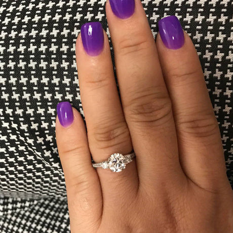 Image Contain: Model Wearing 3-Stone Ring