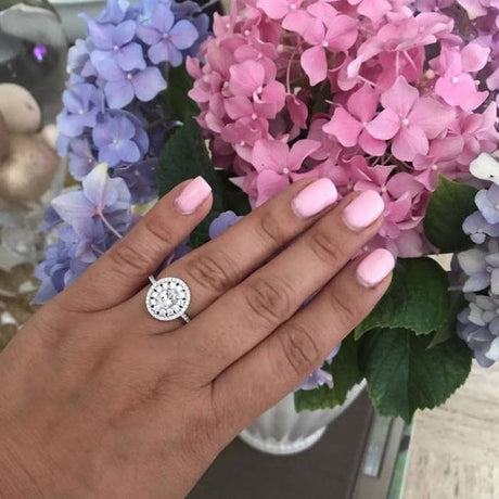 Image Contain: Model Wearing Halo Ring
