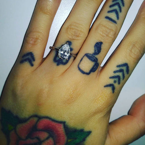 Image Contain: Model Wearing Solitaire Ring