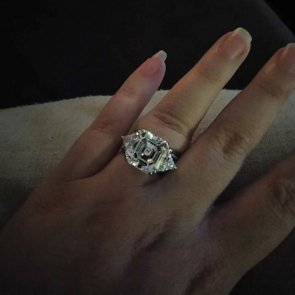 Image Contain: Model Wearing 3-Stone Ring