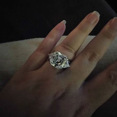 Image Contain: Model Wearing 3-Stone Ring
