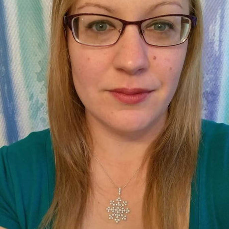 Image Contain: Model Wearing Snowflake Pendant Necklace