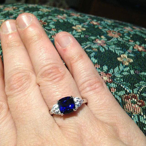 Image Contain: Model Wearing 3-Stone Ring