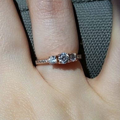 Image Contain: Model Wearing 3-Stone Ring