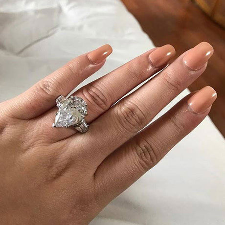 Image Contain: Model Wearing 3-Stone Ring