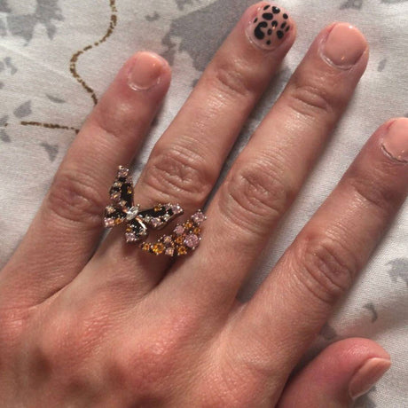 Image Contain: Model Wearing Butterfly Ring