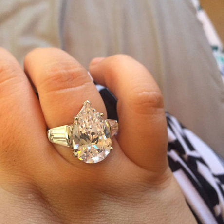 Image Contain: Model Wearing 3-Stone Ring