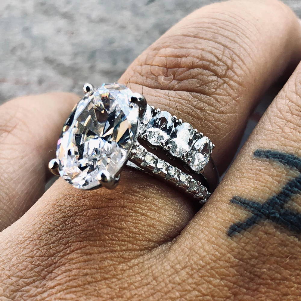 Silver Solitaire 0.3ct CZ Wedding Engagement Promise Ring
