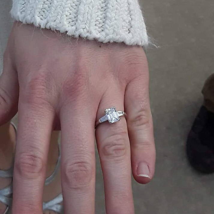 Image Contain: Model Wearing 3-Stone Ring
