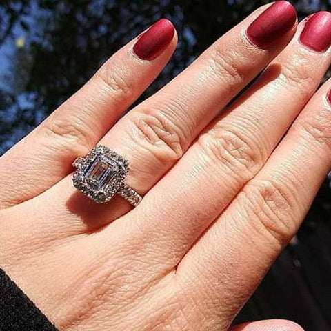 Image Contain: Model Wearing Halo Ring
