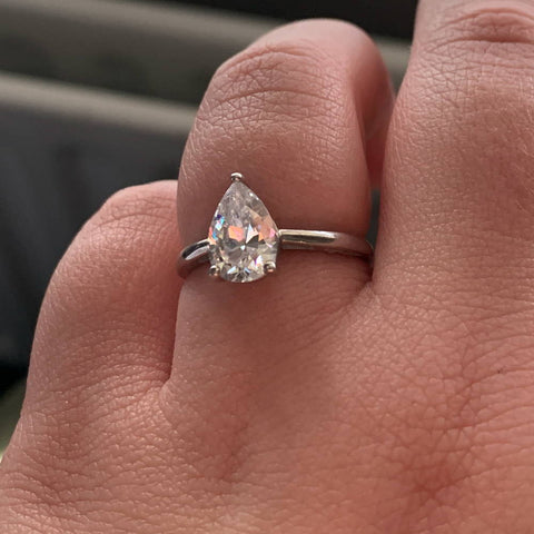 Image Contain: Model Wearing Solitaire Ring