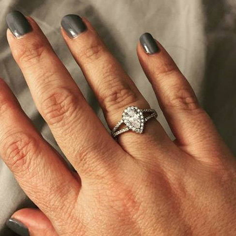 Image Contain: Model Wearing Split Shank Ring