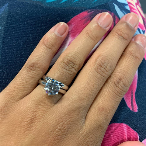 Image Contain: Model Wearing Solitaire Ring