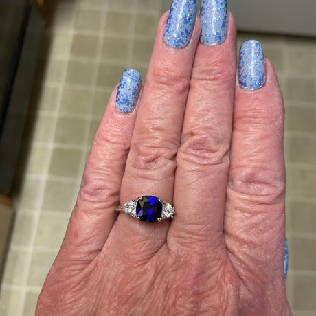Image Contain: Model Wearing 3-Stone Ring