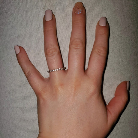 Image Contain: Model Wearing Half Eternity Ring