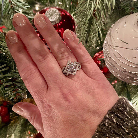 Image Contain: Model Wearing Halo Split Shank Ring