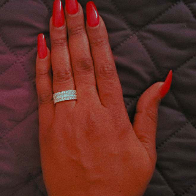 Image Contain: Model Wearing Half Eternity Ring