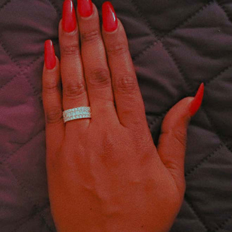 Image Contain: Model Wearing Half Eternity Ring
