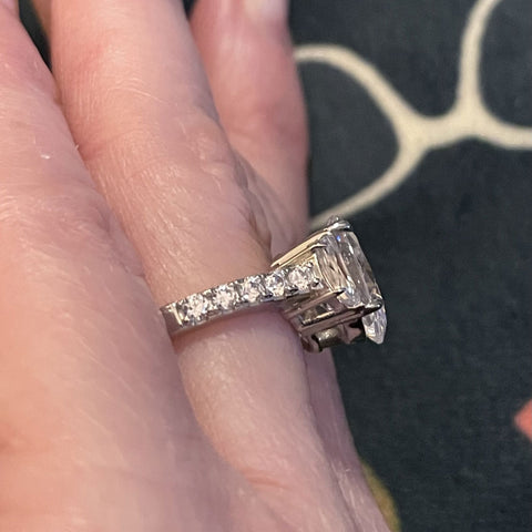 Image Contain: Model Wearing 3-Stone Ring