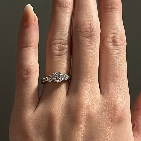 Image Contain: Model Wearing 3-Stone Ring