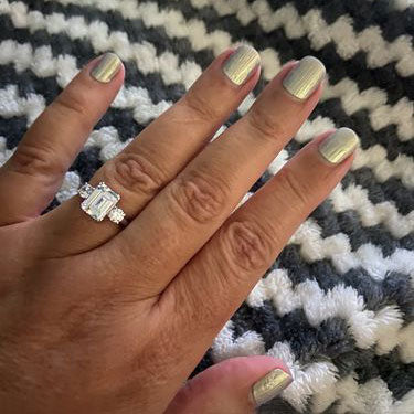 Image Contain: Model Wearing 3-Stone Ring