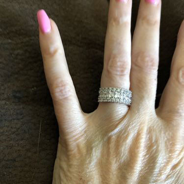 Image Contain: Model Wearing Art Deco Half Eternity Ring