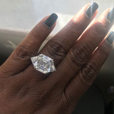 Image Contain: Model Wearing 3-Stone Ring