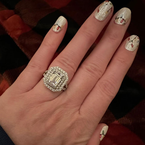 Image Contain: Model Wearing Halo Split Shank Ring