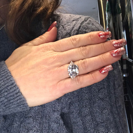 Image Contain: Model Wearing 3-Stone Ring