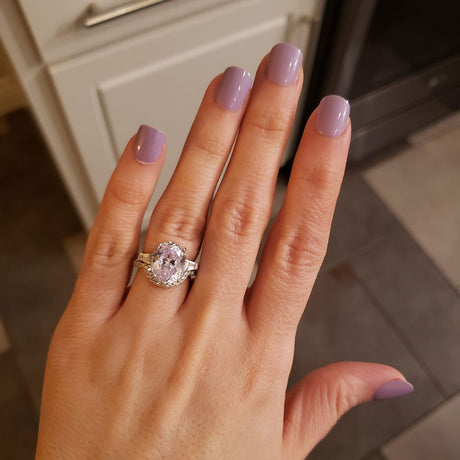 Image Contain: Model Wearing Dome Curved Half Eternity Ring