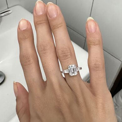 Image Contain: Model Wearing 3-Stone Ring
