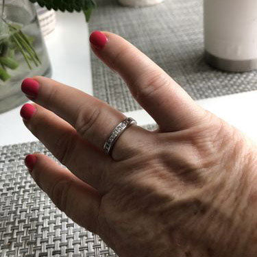 Image Contain: Model Wearing Half Eternity Ring