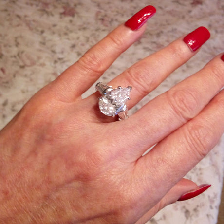 Image Contain: Model Wearing 3-Stone Ring