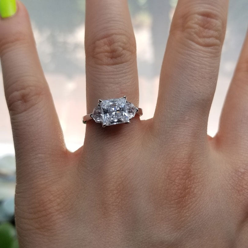 Image Contain: Model Wearing 3-Stone Ring