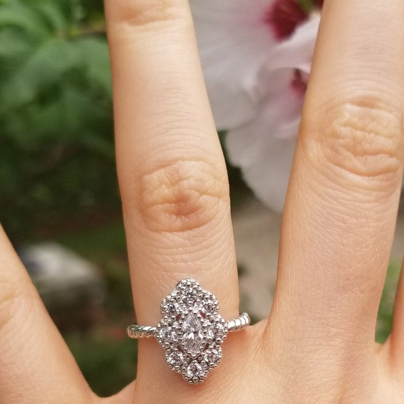 Image Contain: Model Wearing Halo Ring