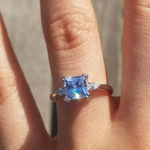 Image Contain: Model Wearing 3-Stone Ring