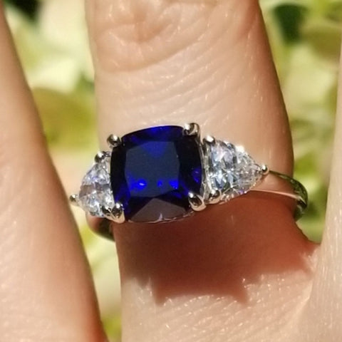 Image Contain: Model Wearing 3-Stone Ring