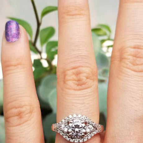 Image Contain: Model Wearing 3-Stone Ring