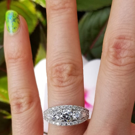 Image Contain: Model Wearing Art Deco Ring