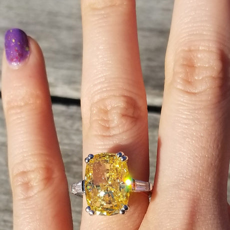 Image Contain: Model Wearing 3-Stone Ring
