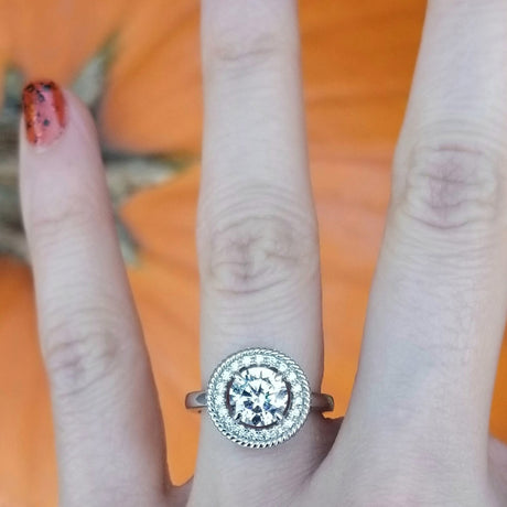 Image Contain: Model Wearing Halo Ring