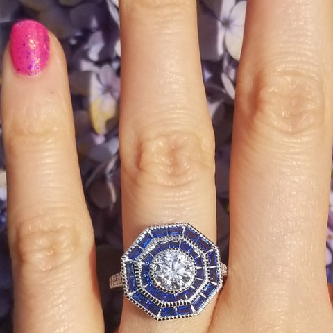 Image Contain: Model Wearing Halo Ring